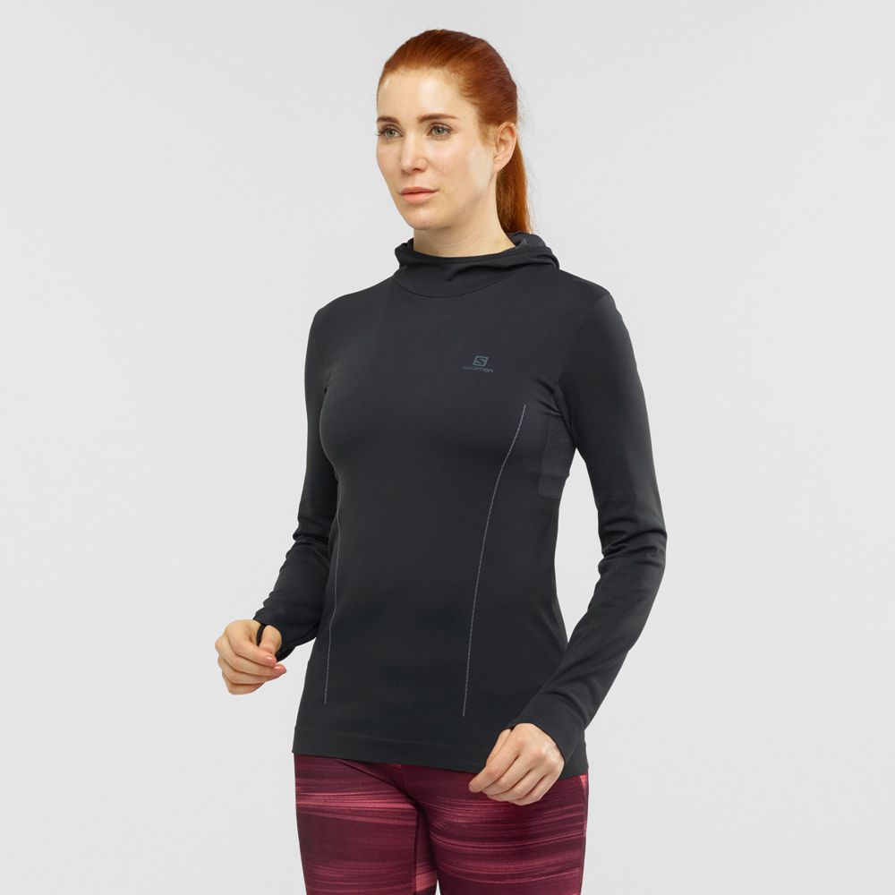 Salomon ESSENTIAL SEAMLESS Capa Intermedia Mujer - Negras - Colombia (39261-RSPY)